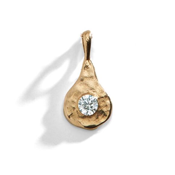 Anthropologie Jewelry - NEW Anthropologie Gold Whisper Teardrop Molten Birthstone Charm